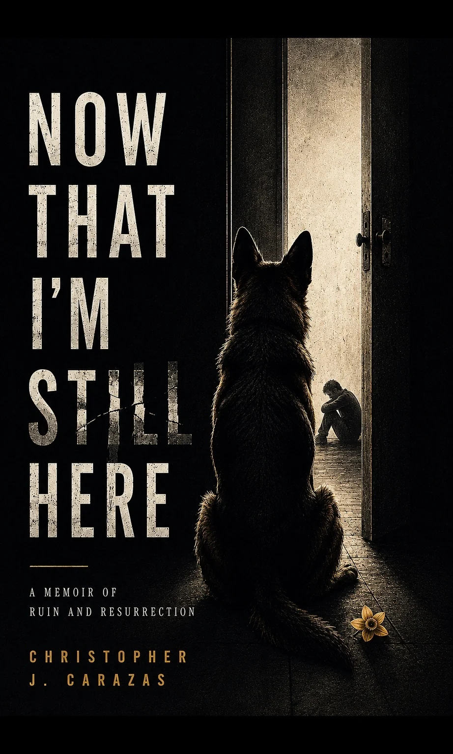 Finished cover of Now That I’m Still Here, the founding title from Sentinel House Press
