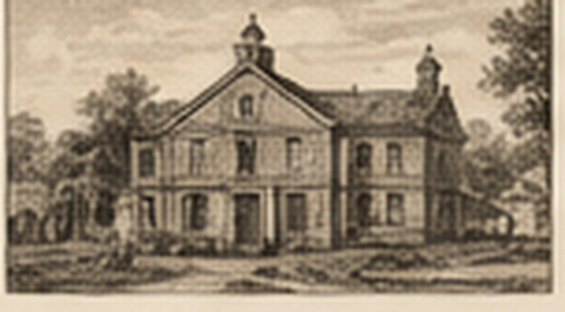 Vintage-style illustration of Pilgrim Hall Museum